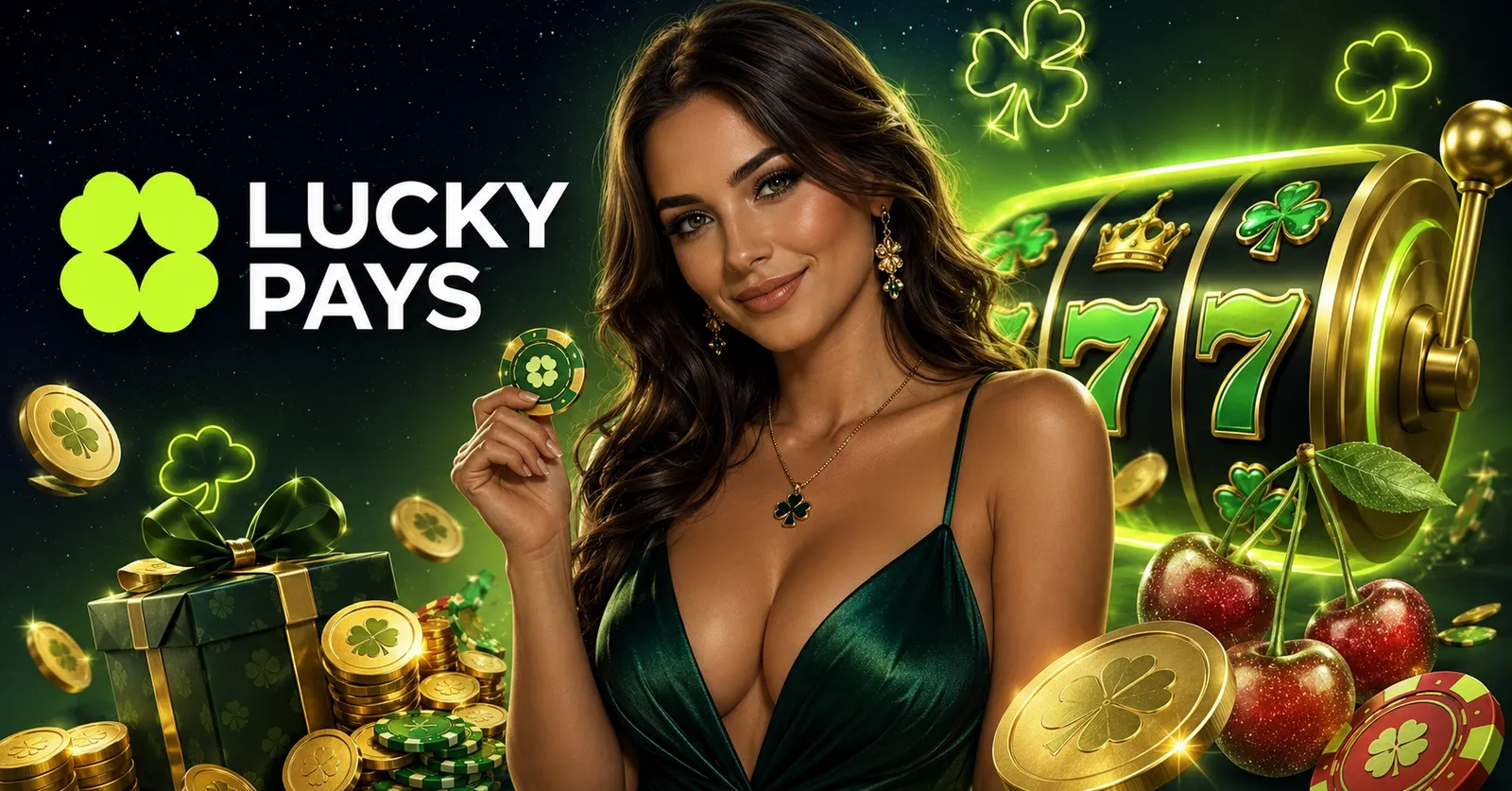 Lucky Pays welcome banner for UK players